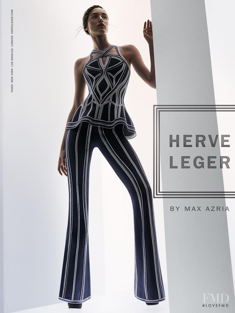Stasha Yatchuk featured in  the Herve Leger advertisement for Spring/Summer 2016