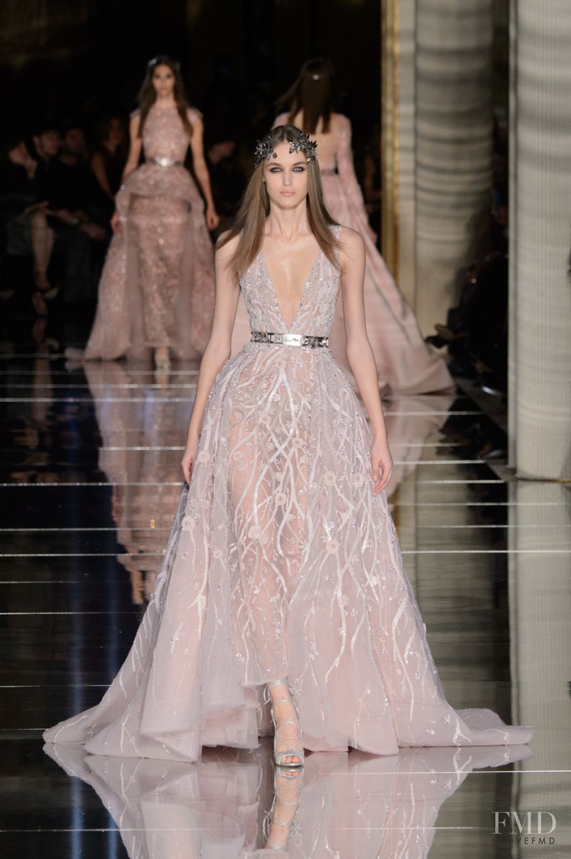 Stasha Yatchuk featured in  the Zuhair Murad fashion show for Spring/Summer 2016