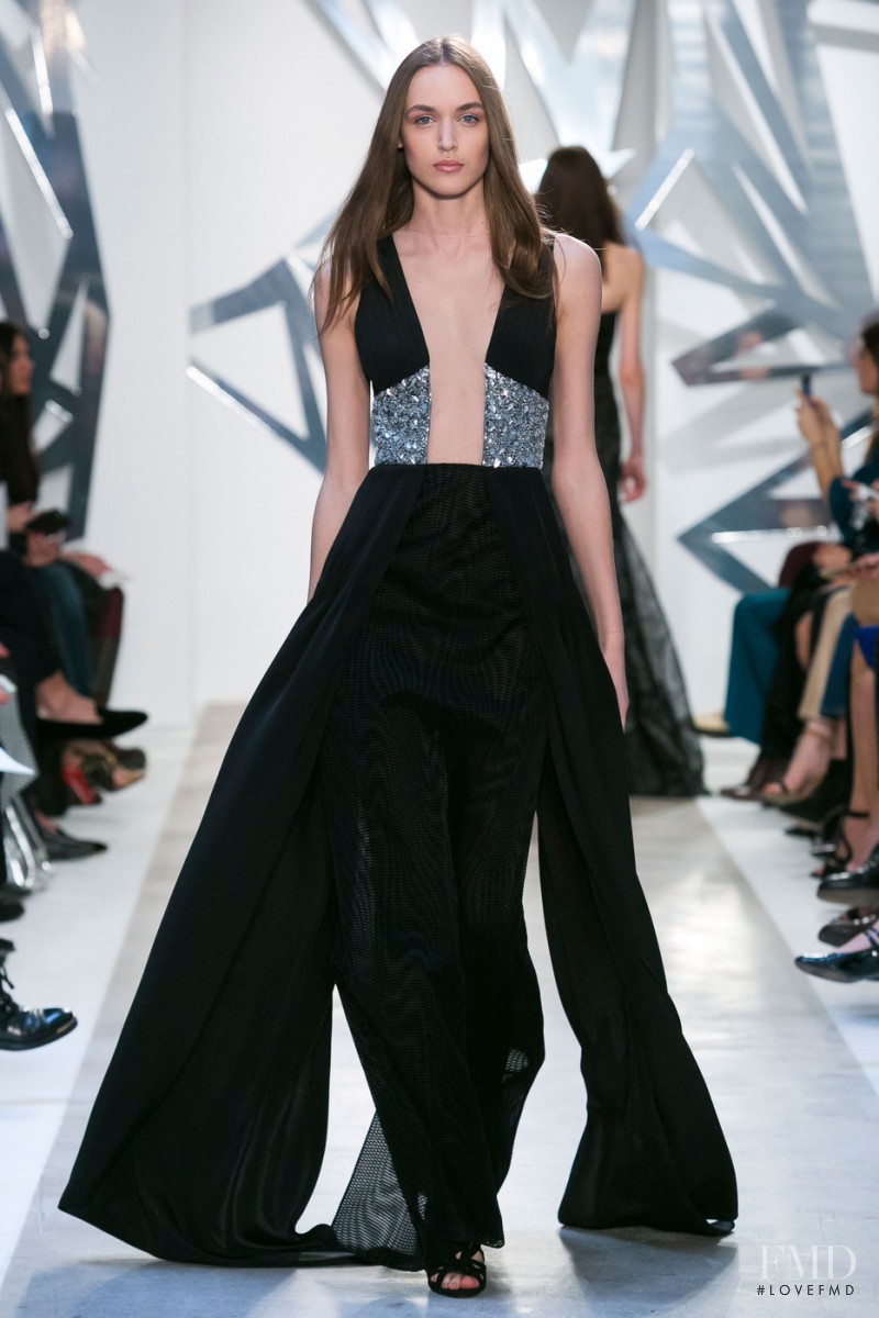 Stasha Yatchuk featured in  the Azzaro fashion show for Spring/Summer 2016