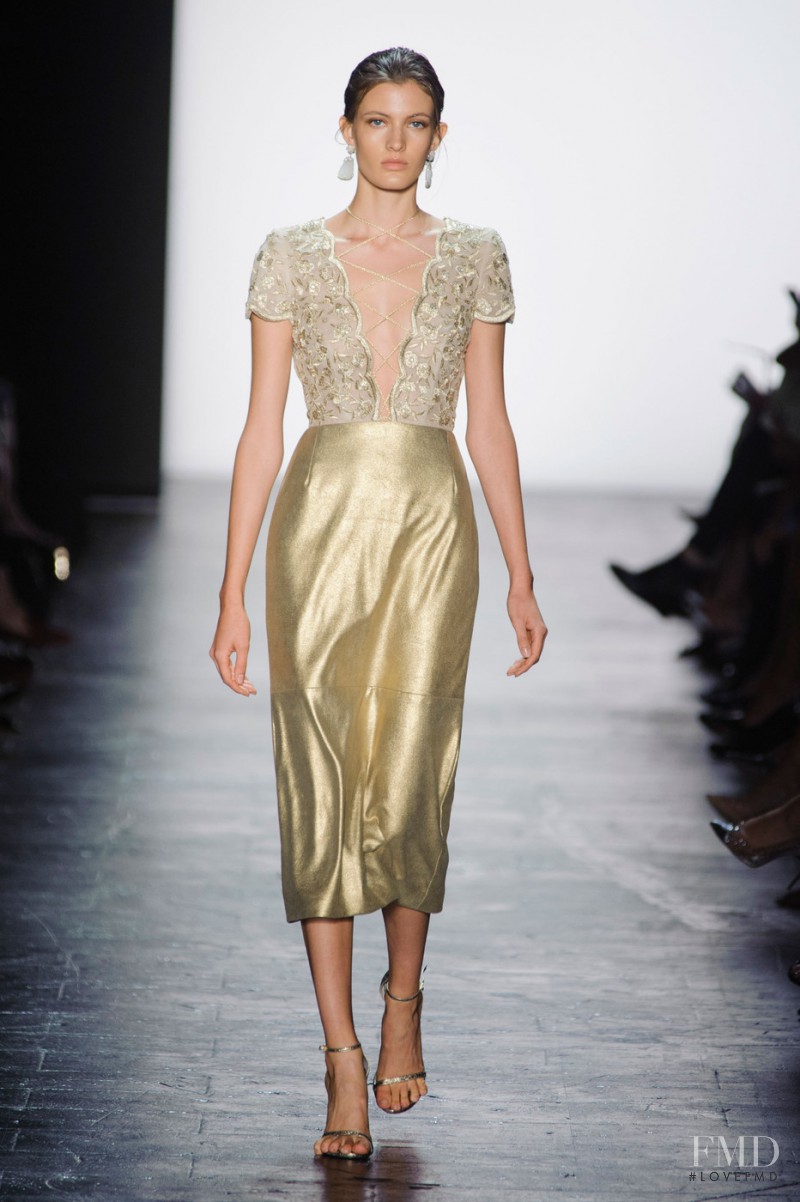 Louise Lefebure featured in  the Dennis Basso fashion show for Spring/Summer 2016