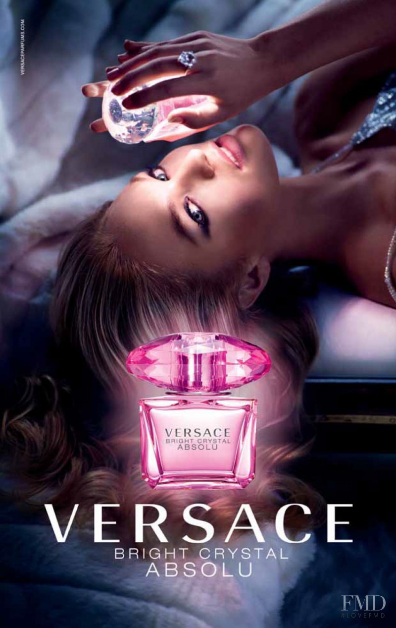 Candice Swanepoel featured in  the Versace Fragrance Bright Crystal advertisement for Spring/Summer 2016
