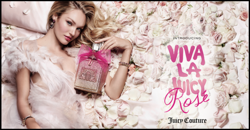 Candice Swanepoel featured in  the Juicy Couture Viva La Juicy Rose advertisement for Spring/Summer 2016