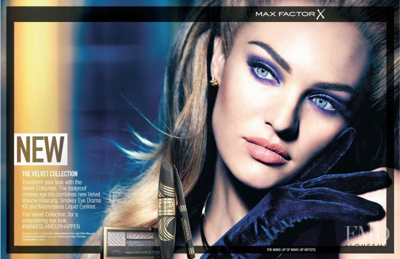 Candice Swanepoel featured in  the Max Factor advertisement for Autumn/Winter 2015