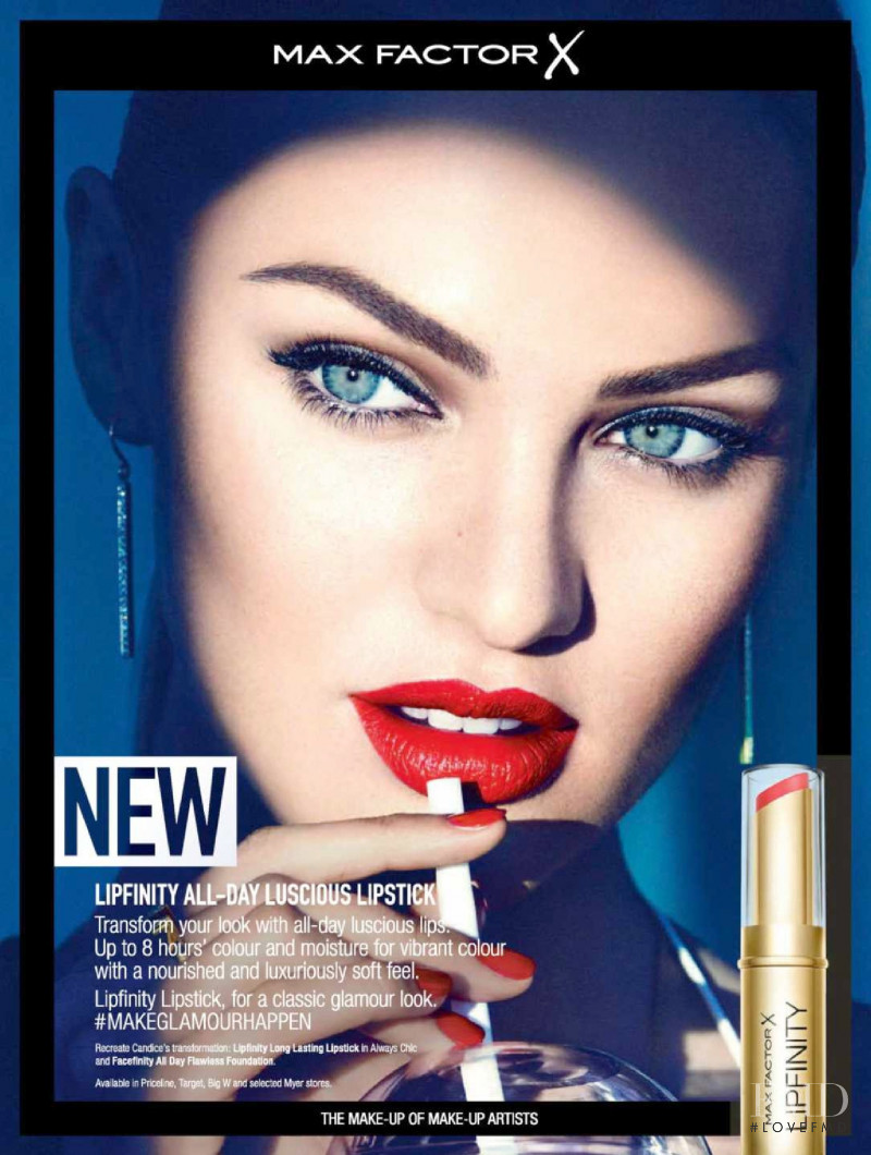 Candice Swanepoel featured in  the Max Factor advertisement for Autumn/Winter 2015