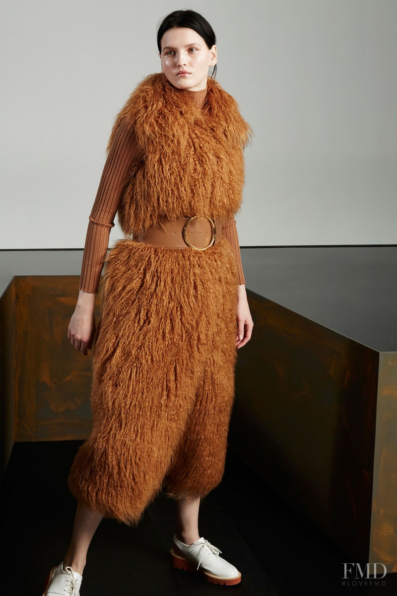 Katlin Aas featured in  the Stella McCartney fashion show for Pre-Fall 2015