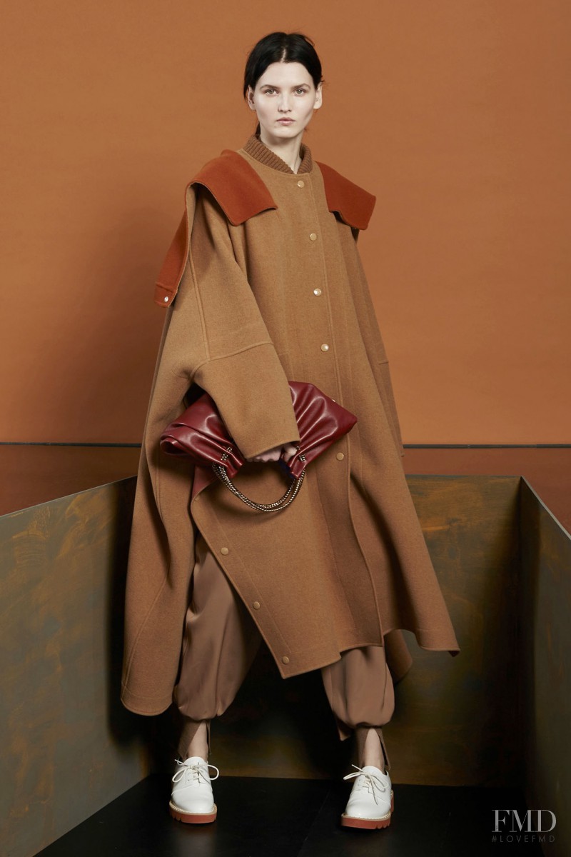 Katlin Aas featured in  the Stella McCartney fashion show for Pre-Fall 2015