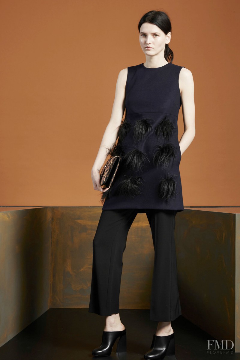 Katlin Aas featured in  the Stella McCartney fashion show for Pre-Fall 2015