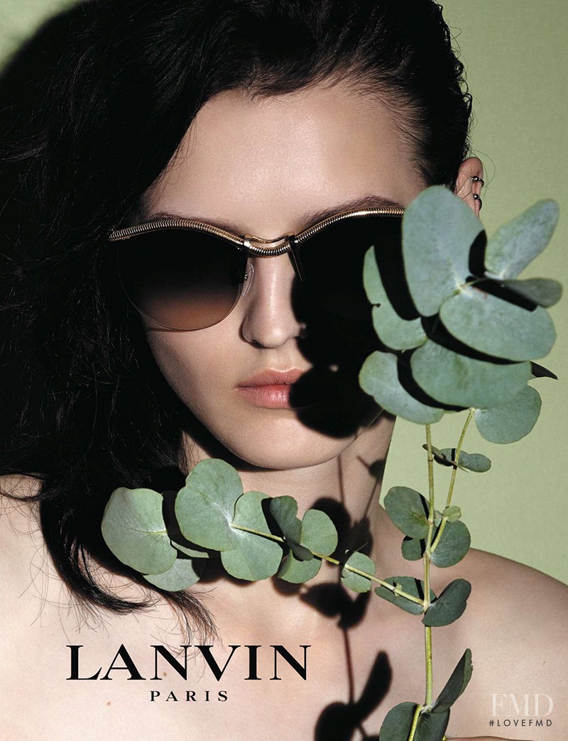 Katlin Aas featured in  the Lanvin Eyewear advertisement for Spring/Summer 2015