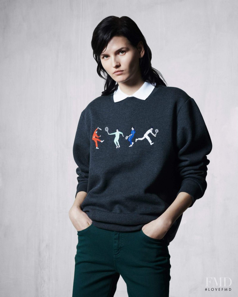 Katlin Aas featured in  the Lacoste The Fair Play Collection lookbook for Autumn/Winter 2015