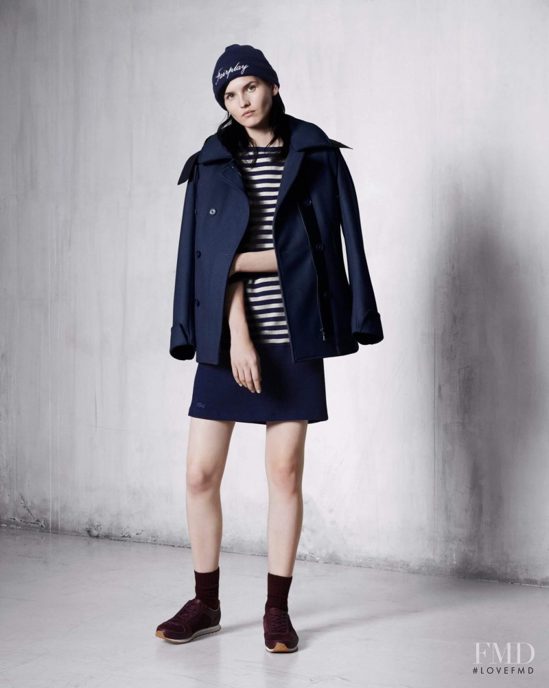 Katlin Aas featured in  the Lacoste The Sailing North Collection lookbook for Autumn/Winter 2015