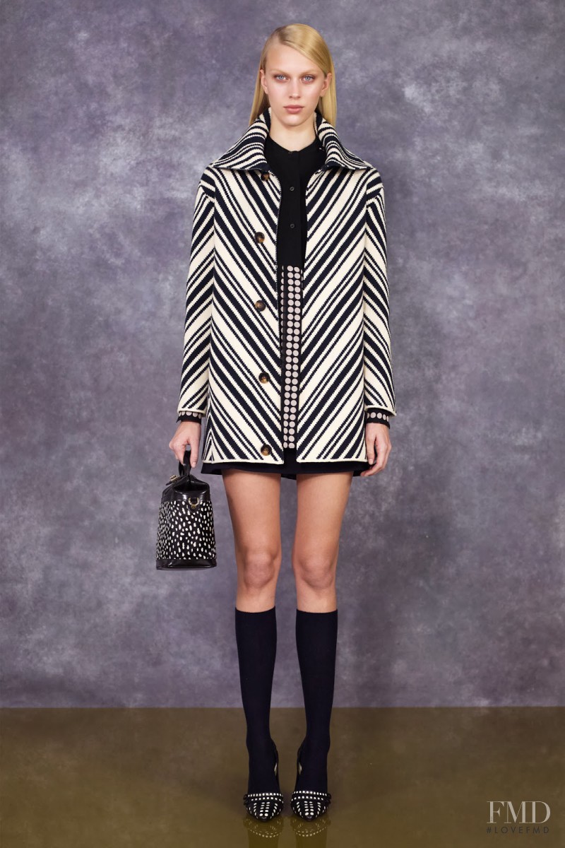 Juliana Schurig featured in  the Tory Burch fashion show for Pre-Fall 2014