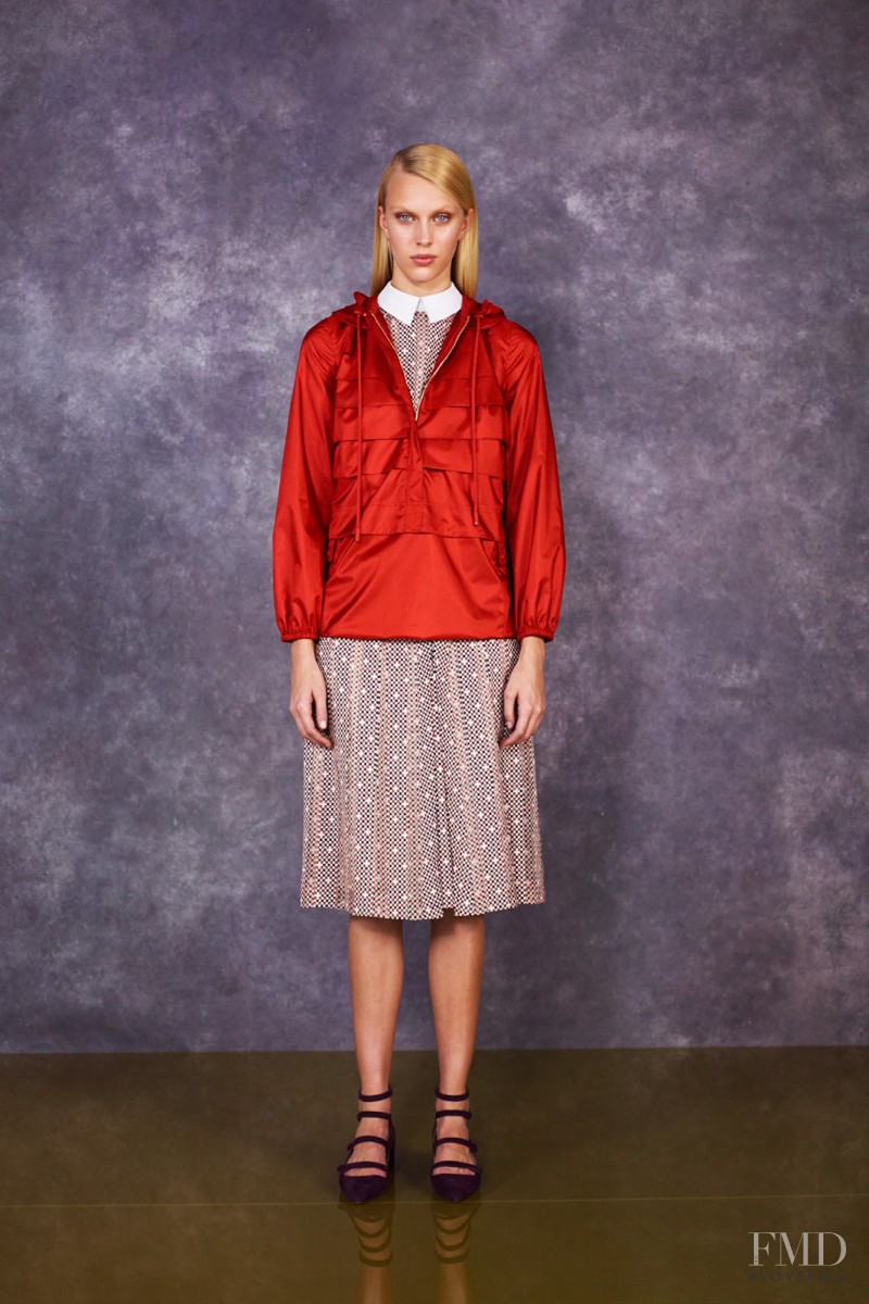 Juliana Schurig featured in  the Tory Burch fashion show for Pre-Fall 2014