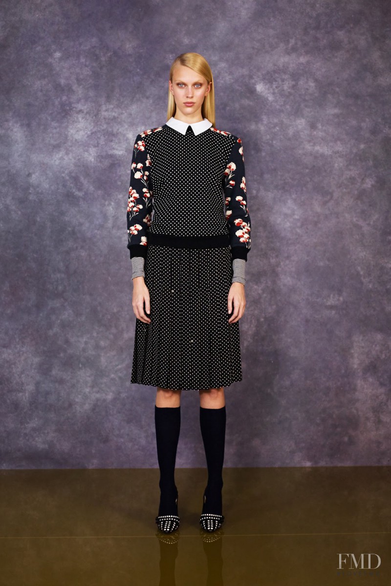 Juliana Schurig featured in  the Tory Burch fashion show for Pre-Fall 2014