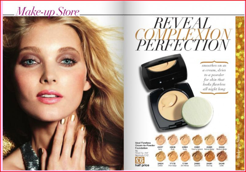 Elsa Hosk featured in  the AVON Femme Fatal catalogue for Autumn/Winter 2013