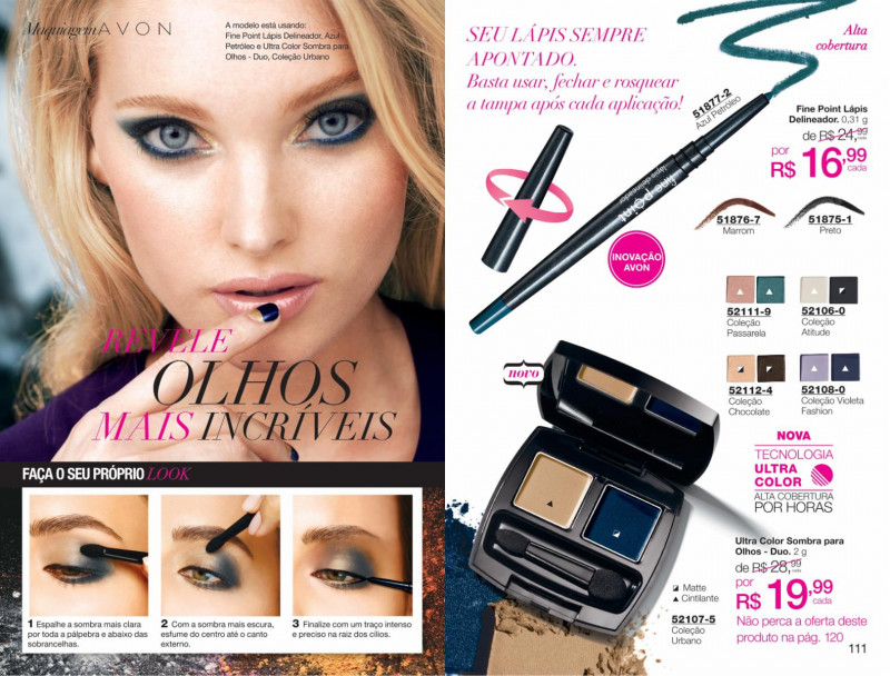 Elsa Hosk featured in  the AVON Femme Fatal catalogue for Autumn/Winter 2013