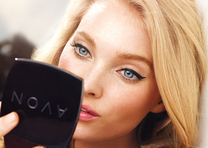 Elsa Hosk featured in  the AVON Femme Fatal catalogue for Autumn/Winter 2013