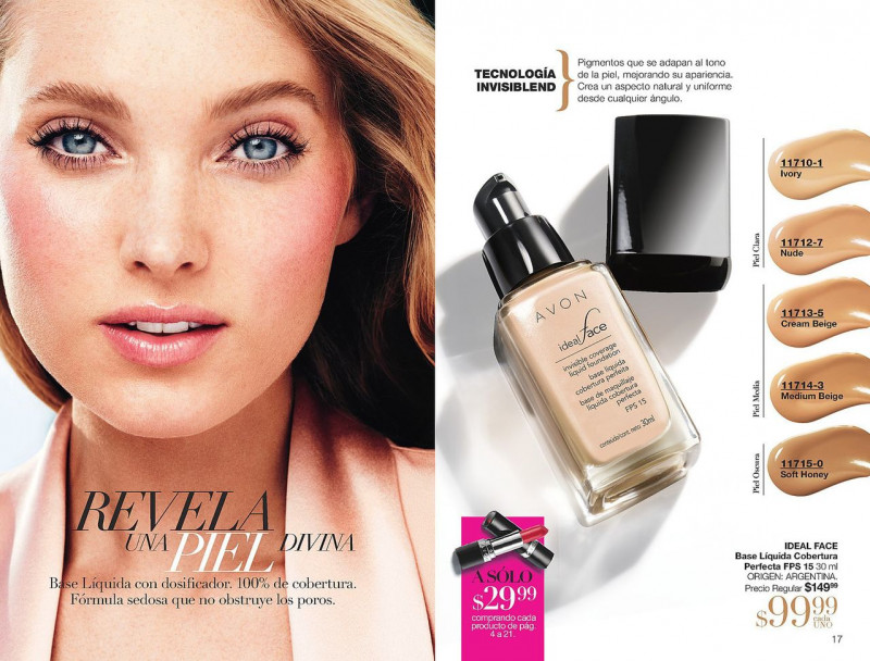 Elsa Hosk featured in  the AVON Femme Fatal catalogue for Autumn/Winter 2013