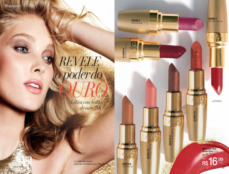 Elsa Hosk featured in  the AVON Femme Fatal catalogue for Autumn/Winter 2013