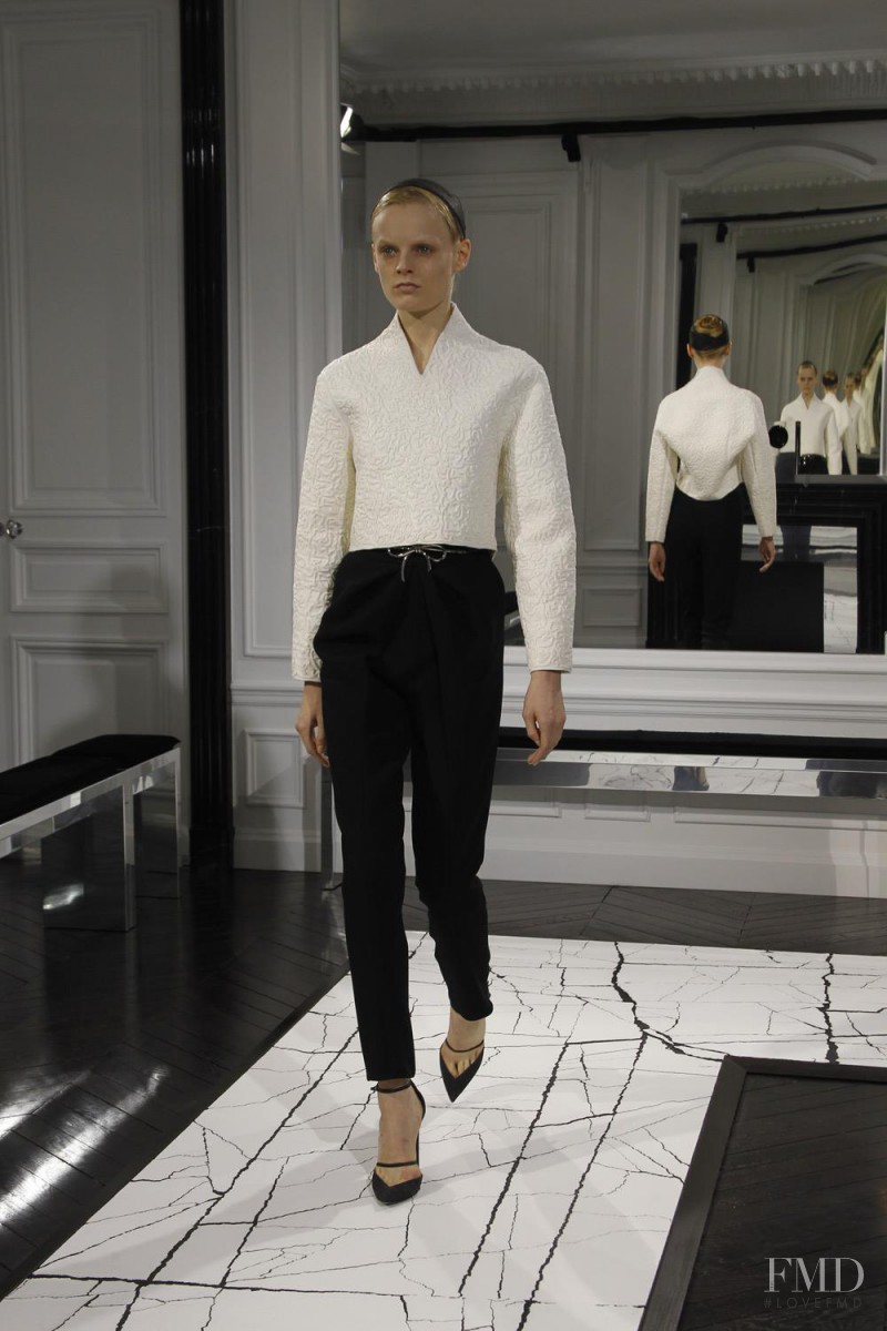 Hanne Gaby Odiele featured in  the Balenciaga fashion show for Autumn/Winter 2013
