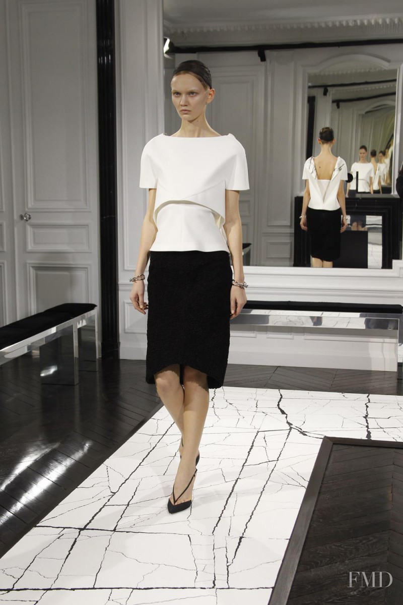 Ksenia Malanova featured in  the Balenciaga fashion show for Autumn/Winter 2013