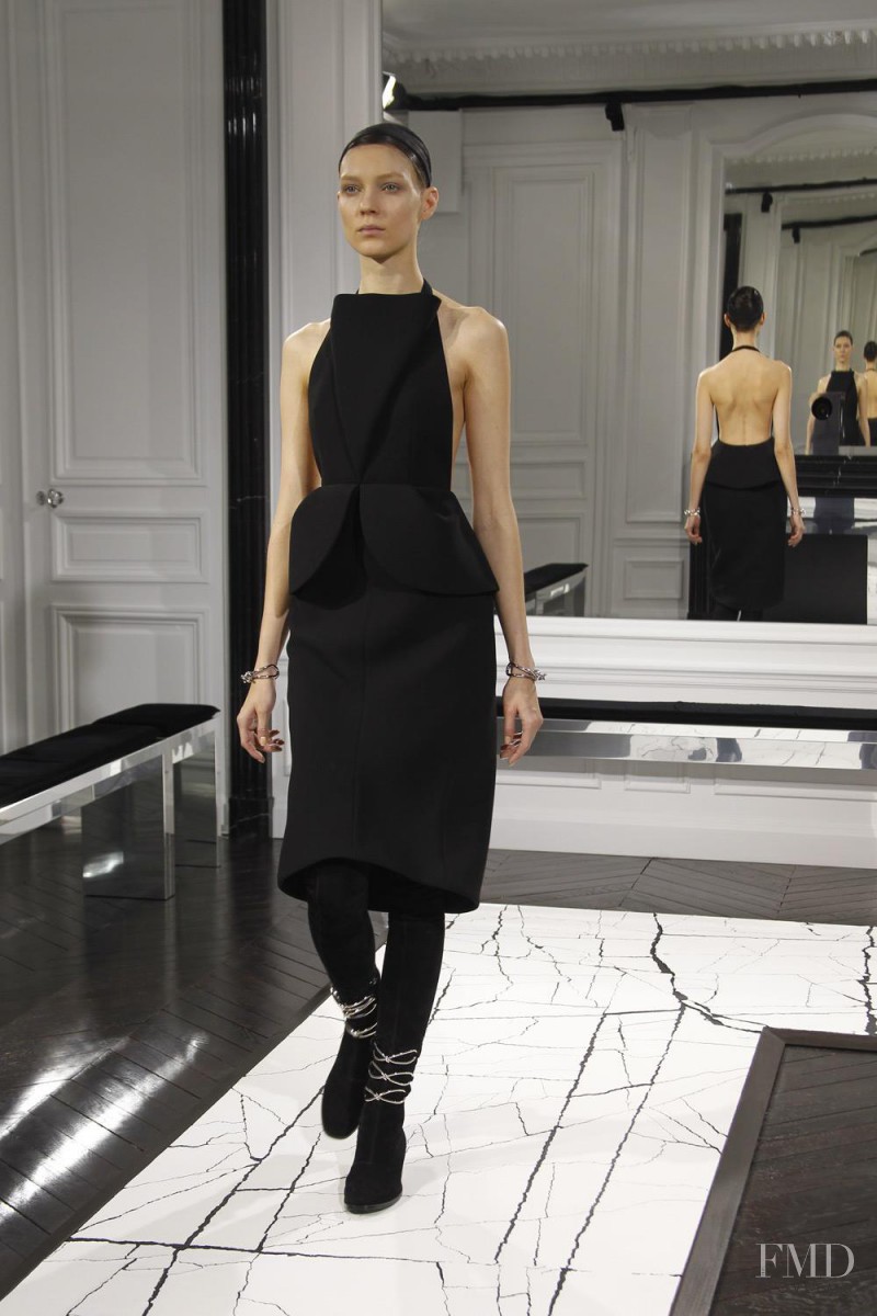 Kati Nescher featured in  the Balenciaga fashion show for Autumn/Winter 2013