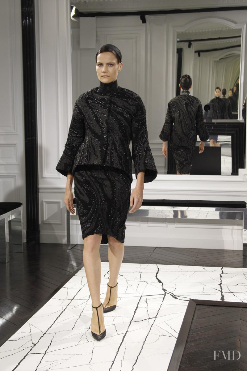 Missy Rayder featured in  the Balenciaga fashion show for Autumn/Winter 2013