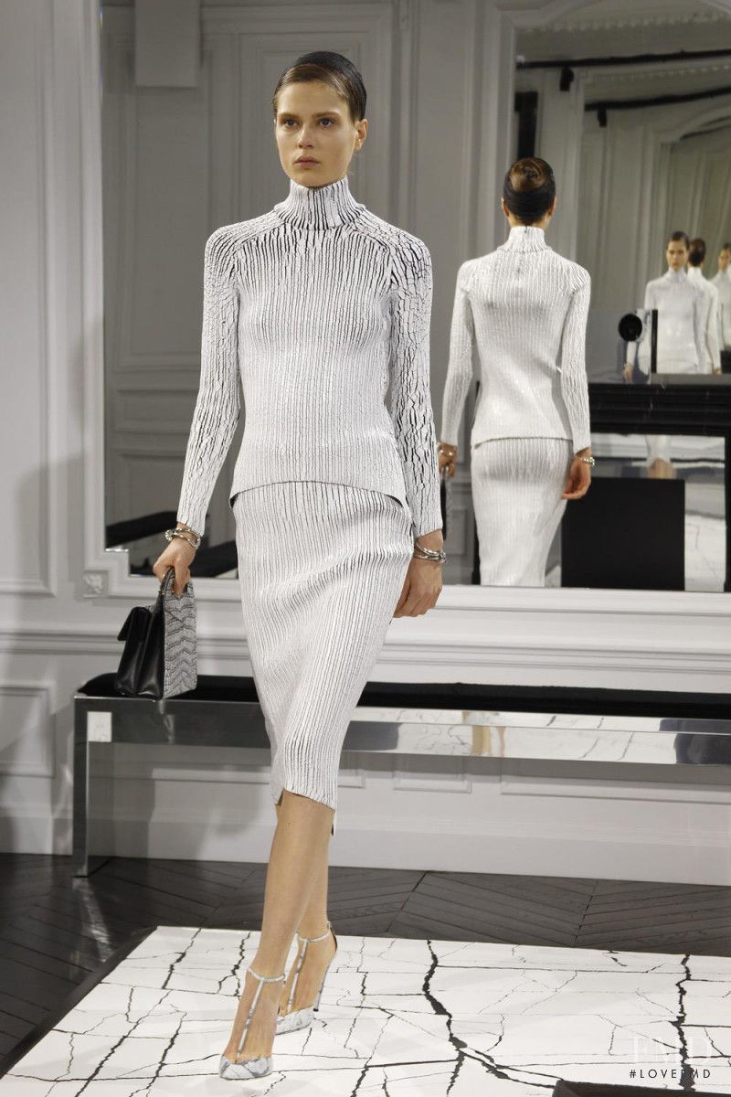 Caroline Brasch Nielsen featured in  the Balenciaga fashion show for Autumn/Winter 2013
