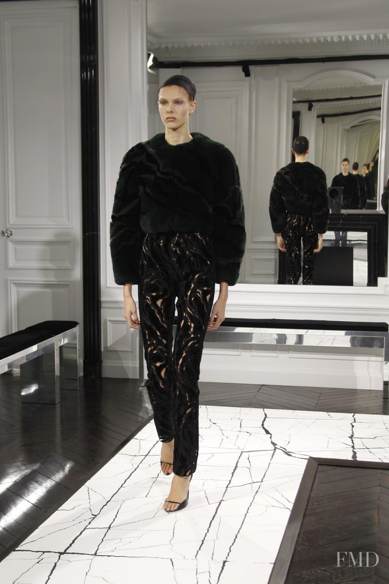 Jessa Brown featured in  the Balenciaga fashion show for Autumn/Winter 2013