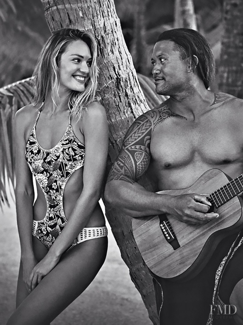 Candice Swanepoel featured in  the Victoria\'s Secret Swim Special Sara & Candice catalogue for Spring/Summer 2016