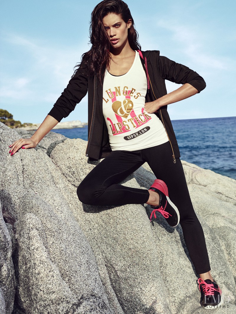 Sara Sampaio featured in  the Lipsy Sportswear catalogue for Spring/Summer 2015