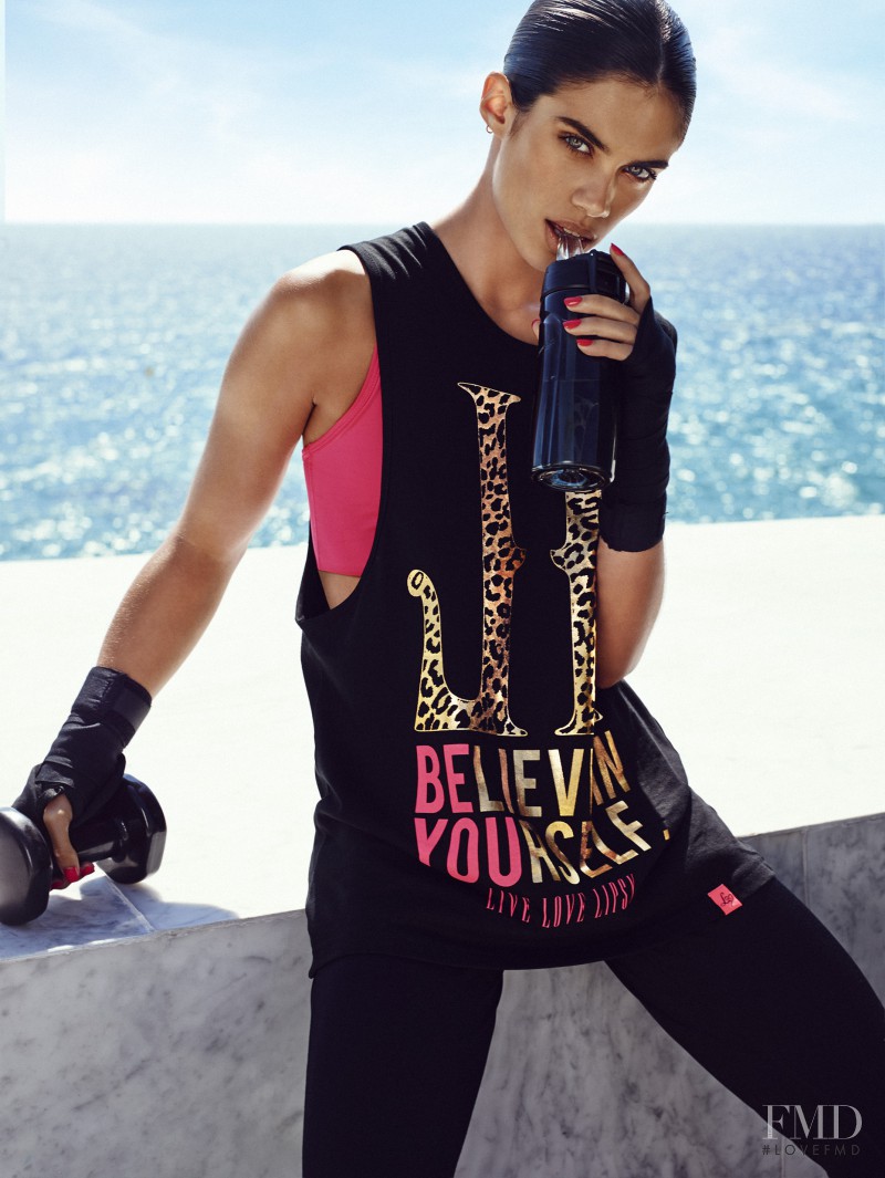 Sara Sampaio featured in  the Lipsy Sportswear catalogue for Spring/Summer 2015