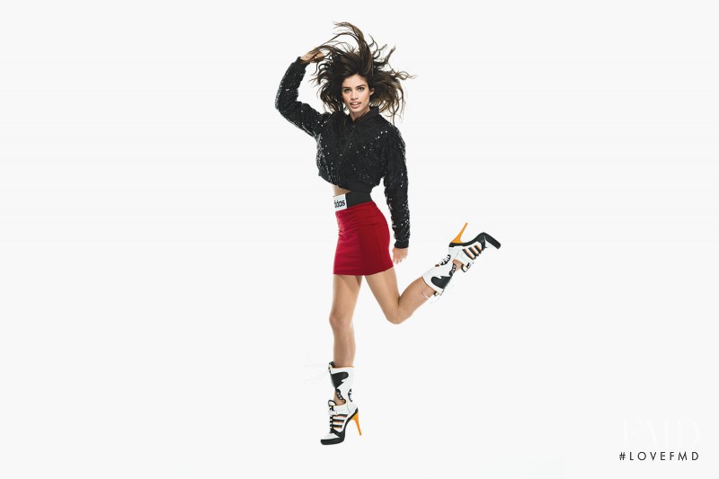 Sara Sampaio featured in  the Adidas Originals x Jeremy Scott advertisement for Autumn/Winter 2014