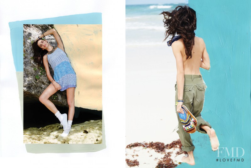 Sara Sampaio featured in  the Urban Outfitters Near + Far catalogue for Summer 2014