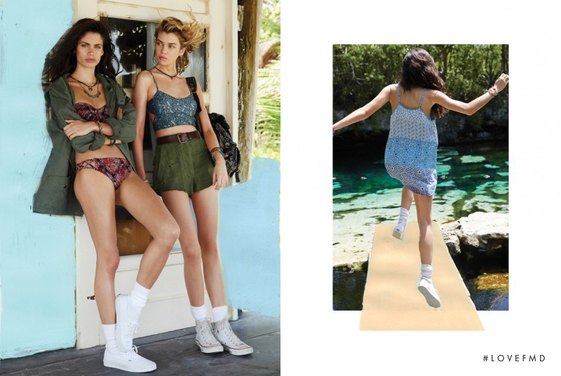Sara Sampaio featured in  the Urban Outfitters Near + Far catalogue for Summer 2014