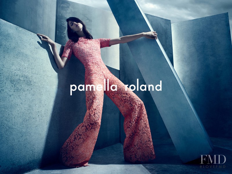 Ruby Aldridge featured in  the Pamella Roland advertisement for Resort 2015