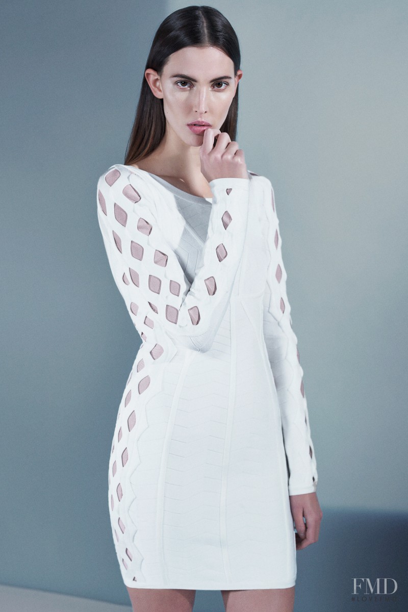 Ruby Aldridge featured in  the Herve Leger lookbook for Pre-Fall 2016