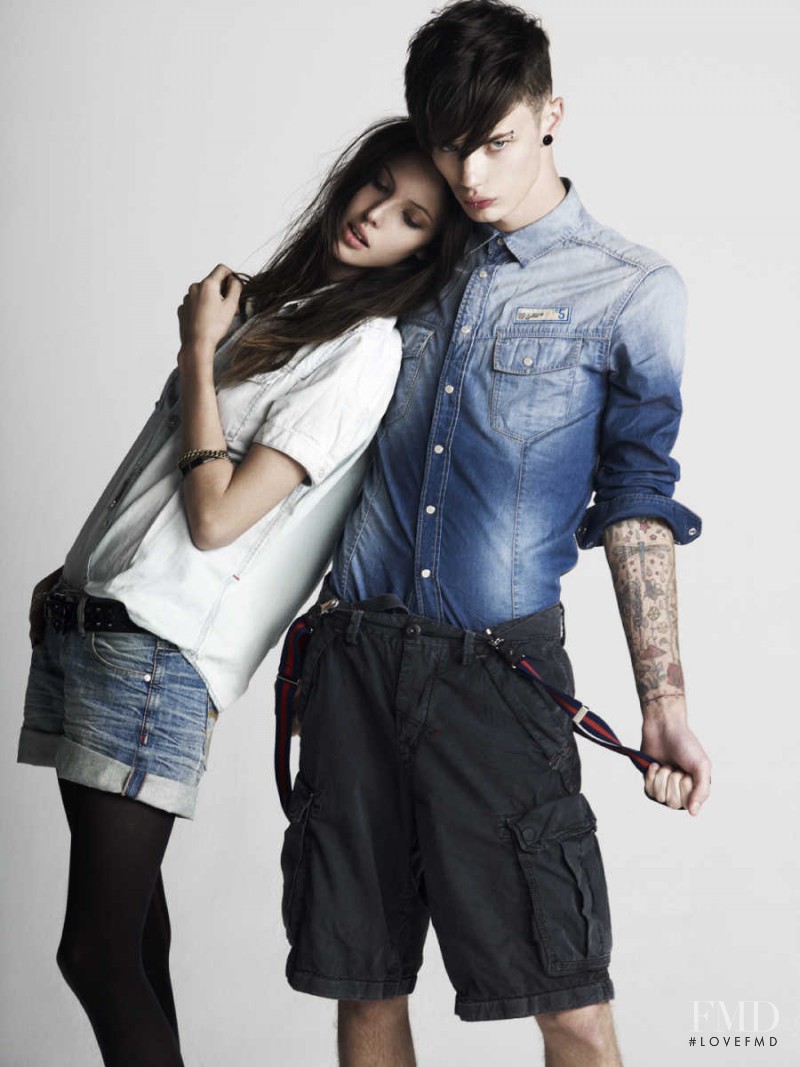 Ruby Aldridge featured in  the Able Jeans advertisement for Spring/Summer 2011
