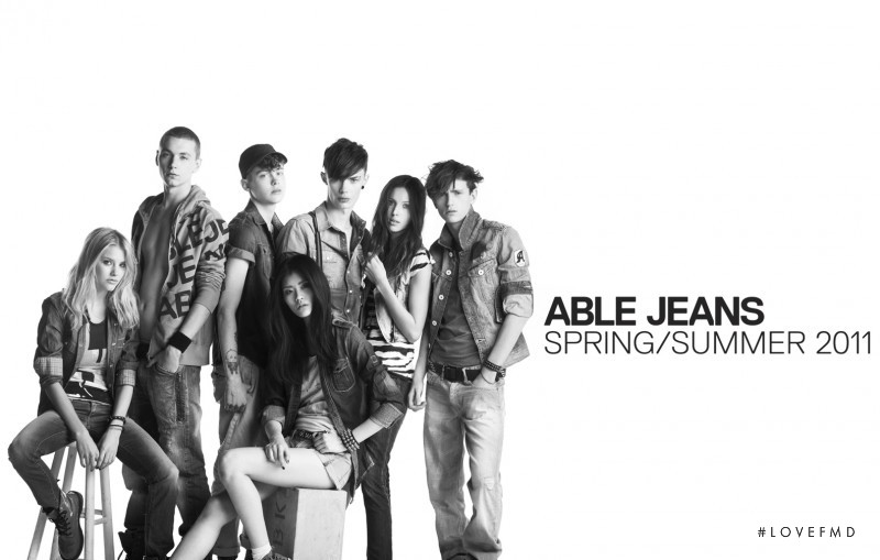 Ruby Aldridge featured in  the Able Jeans advertisement for Spring/Summer 2011