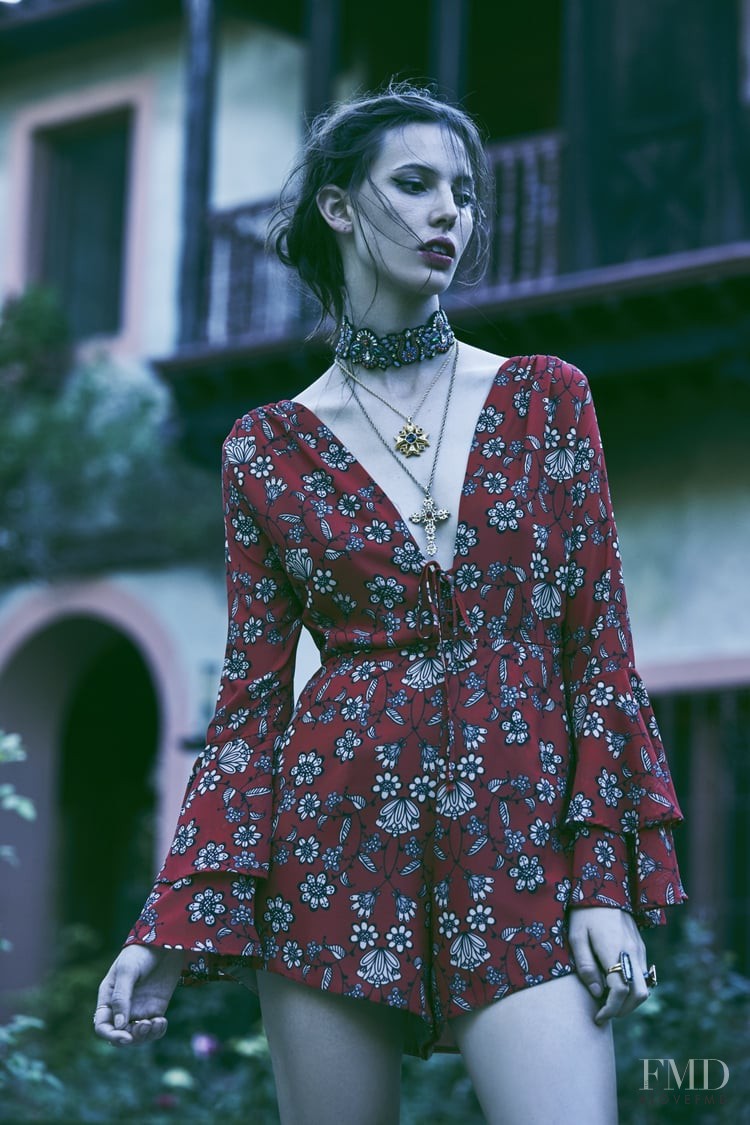 Ruby Aldridge featured in  the For Love & Lemons Amore Mia lookbook for Spring 2016