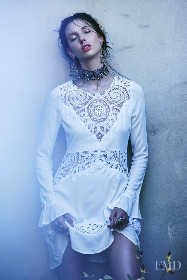 Ruby Aldridge featured in  the For Love & Lemons Amore Mia lookbook for Spring 2016