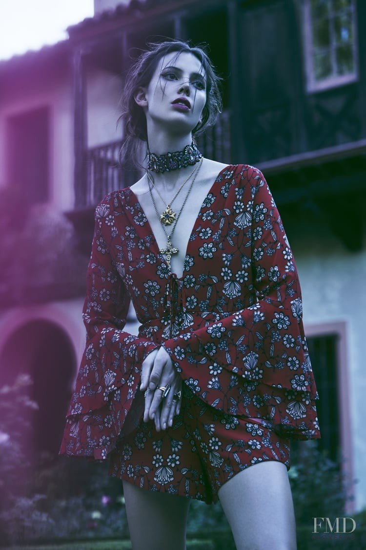 Ruby Aldridge featured in  the For Love & Lemons Amore Mia lookbook for Spring 2016