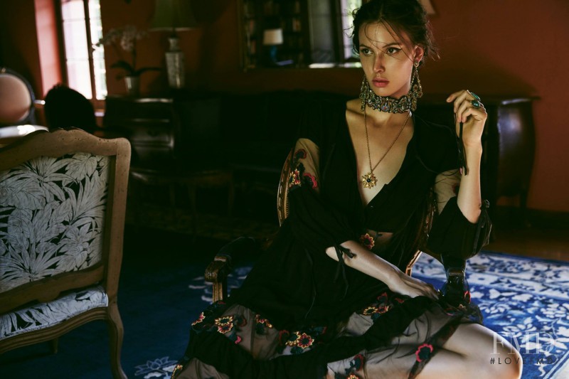 Ruby Aldridge featured in  the For Love & Lemons Amore Mia lookbook for Spring 2016