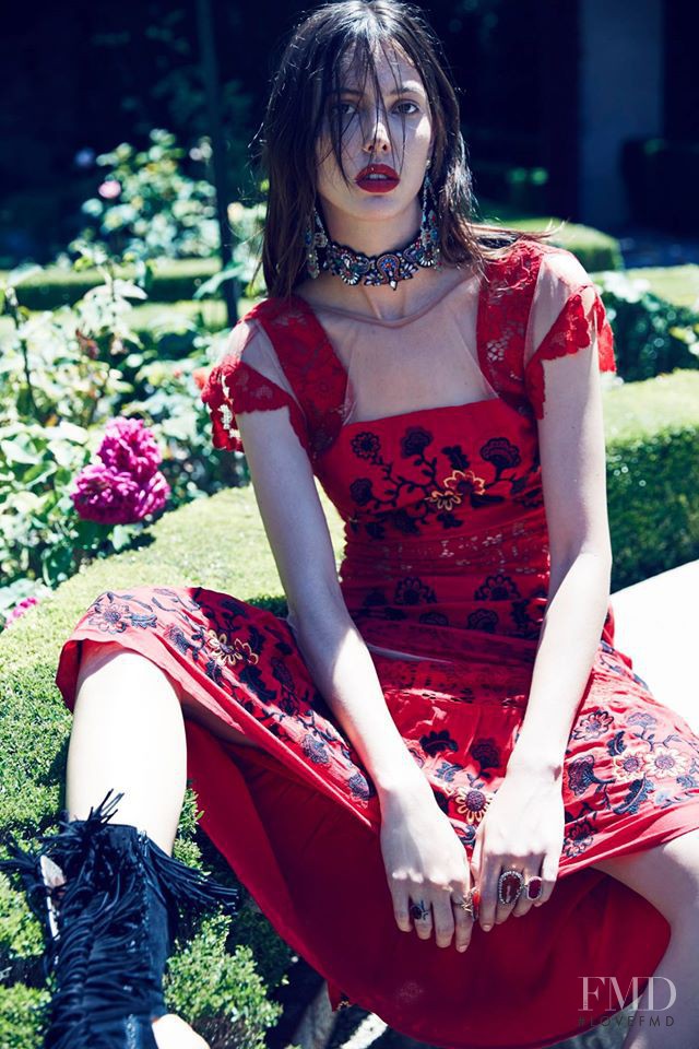 Ruby Aldridge featured in  the For Love & Lemons Amore Mia lookbook for Spring 2016