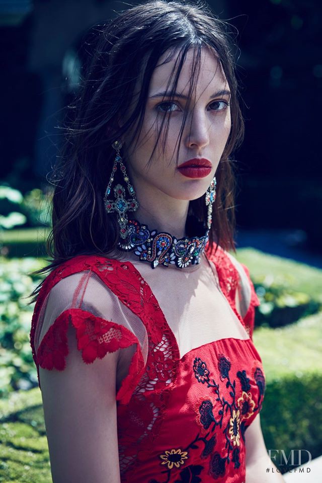 Ruby Aldridge featured in  the For Love & Lemons Amore Mia lookbook for Spring 2016