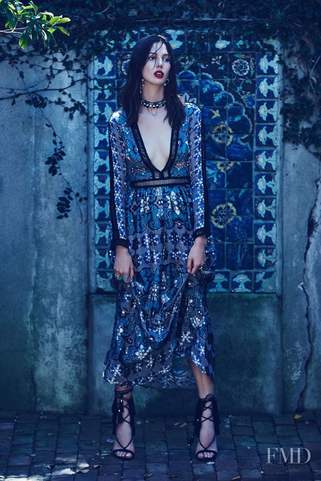 Ruby Aldridge featured in  the For Love & Lemons Amore Mia lookbook for Spring 2016