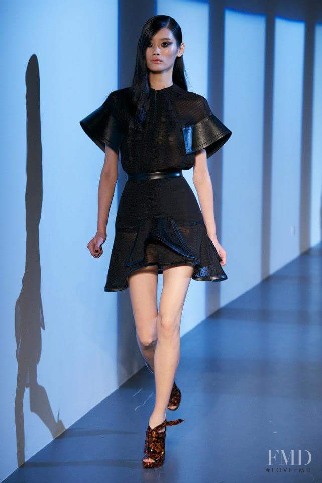 Ming Xi featured in  the Mugler fashion show for Spring/Summer 2013