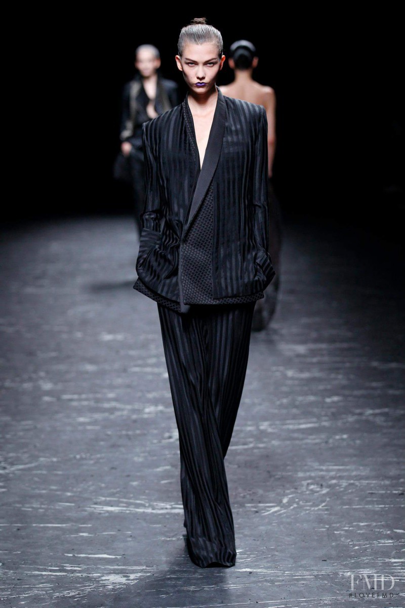 Karlie Kloss featured in  the Haider Ackermann fashion show for Spring/Summer 2013