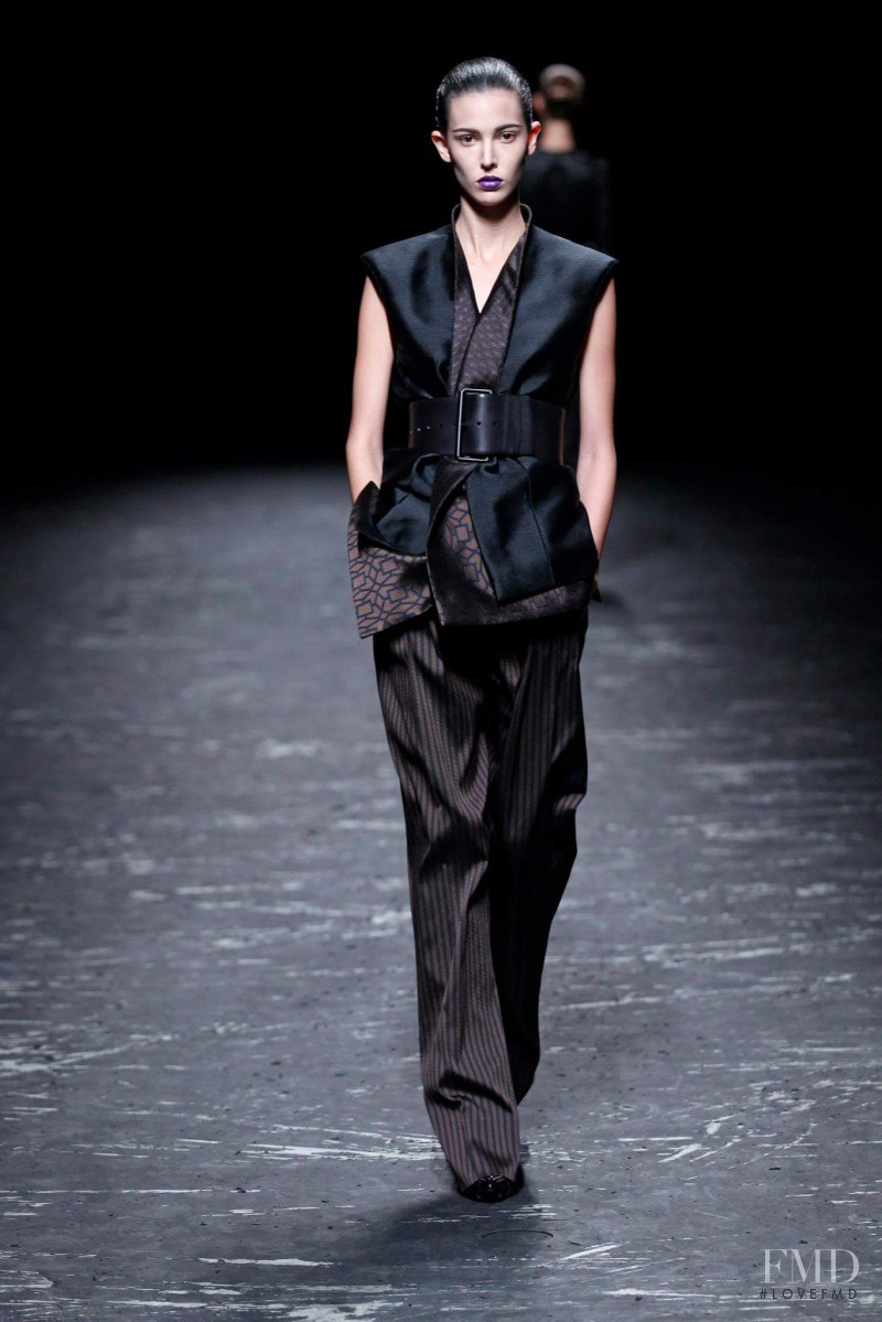 Ruby Aldridge featured in  the Haider Ackermann fashion show for Spring/Summer 2013