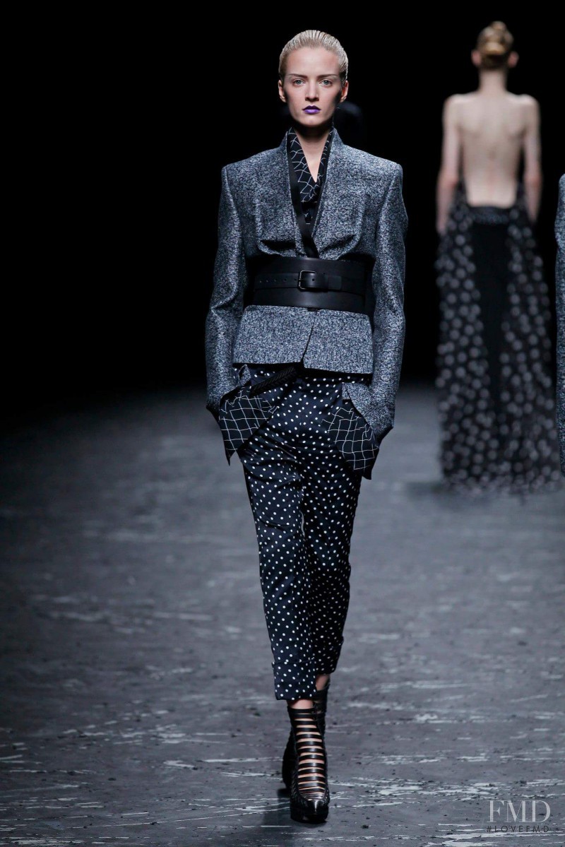 Daria Strokous featured in  the Haider Ackermann fashion show for Spring/Summer 2013