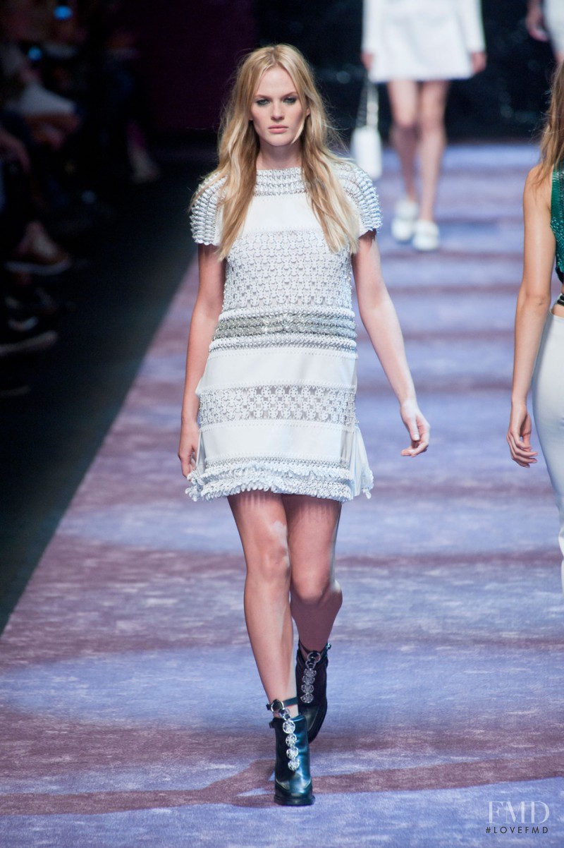 Anne Vyalitsyna featured in  the Paco Rabanne fashion show for Spring/Summer 2013